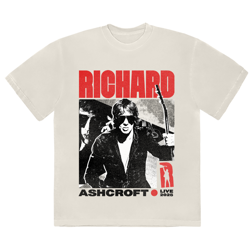 RA Live 2025 Beige Tour T-Shirt | Richard Ashcroft | Richard Ashcroft