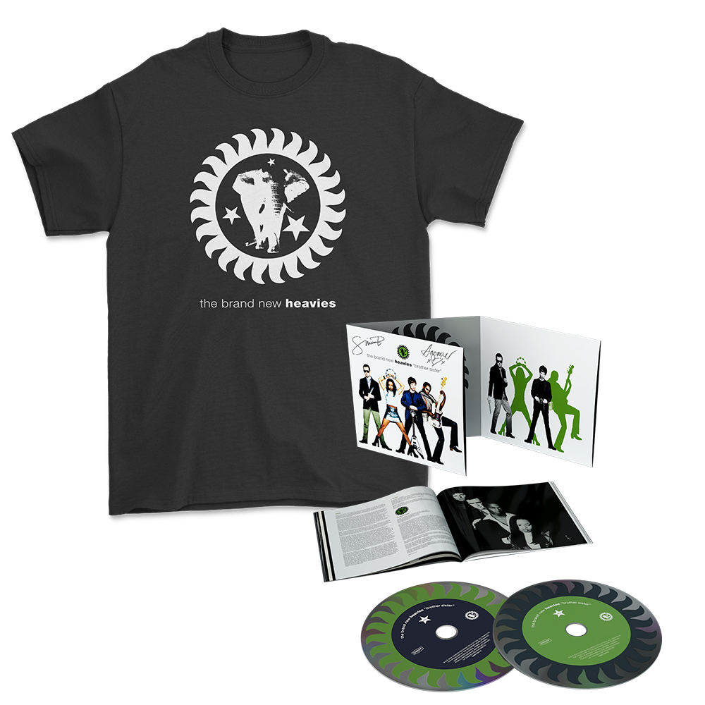 Buy Online The Brand New Heavies - Brother Sister 2CD Signed + Classic Logo T-Shirt Black