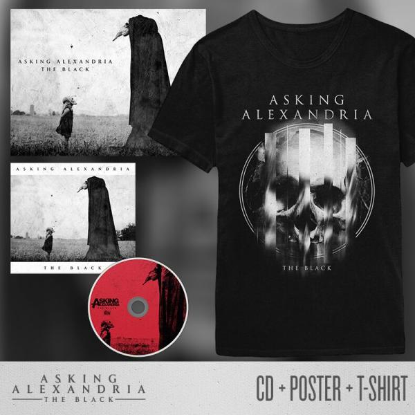 Buy Online Asking Alexandria - The Black CD + Poster + Black T-Shirt