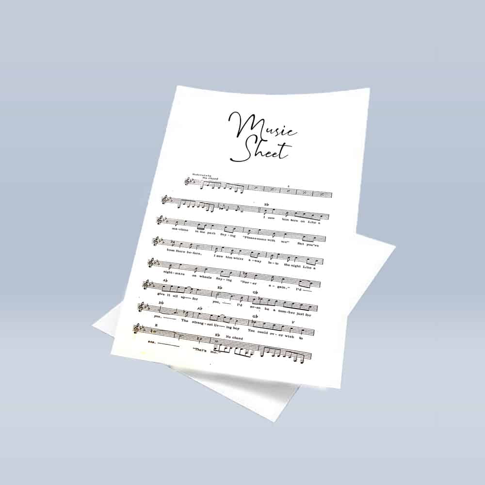 Music Sheets (Original Ink) -  Various Songs