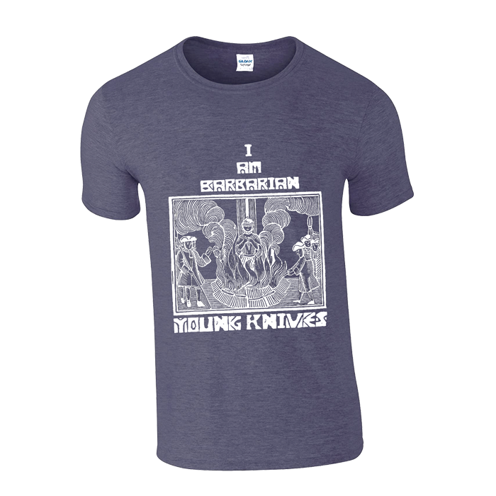 Buy Online Young Knives - Full Barbarians Experience Hand Printed T-Shirt