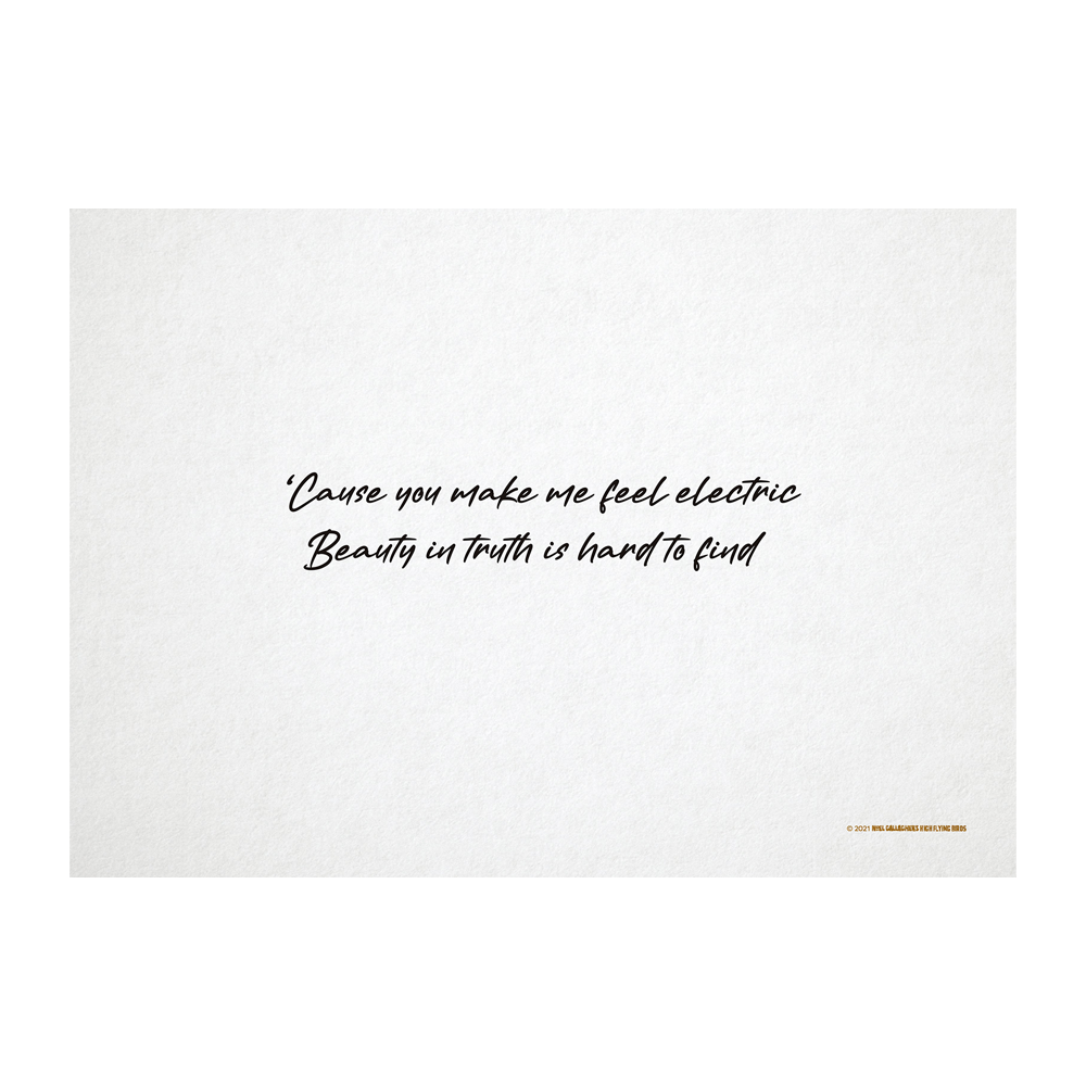 Buy Online Noel Gallagher's High Flying Birds - Blue Moon Rising lyric print
