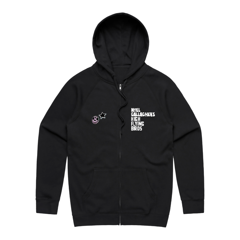 Buy Online Noel Gallagher's High Flying Birds - NGHFB Neon Negative Black Hoody