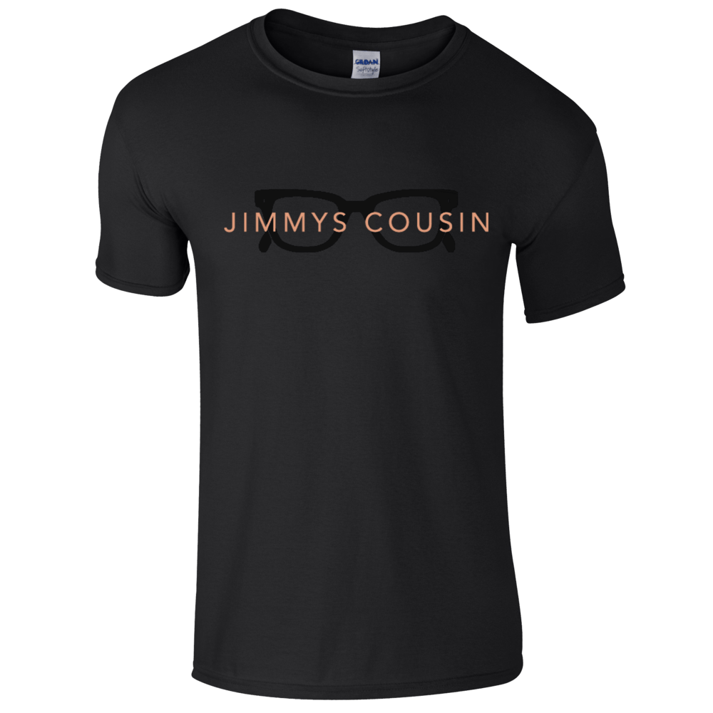 Buy Online Jimmys Cousin - Black Glasses T-Shirt