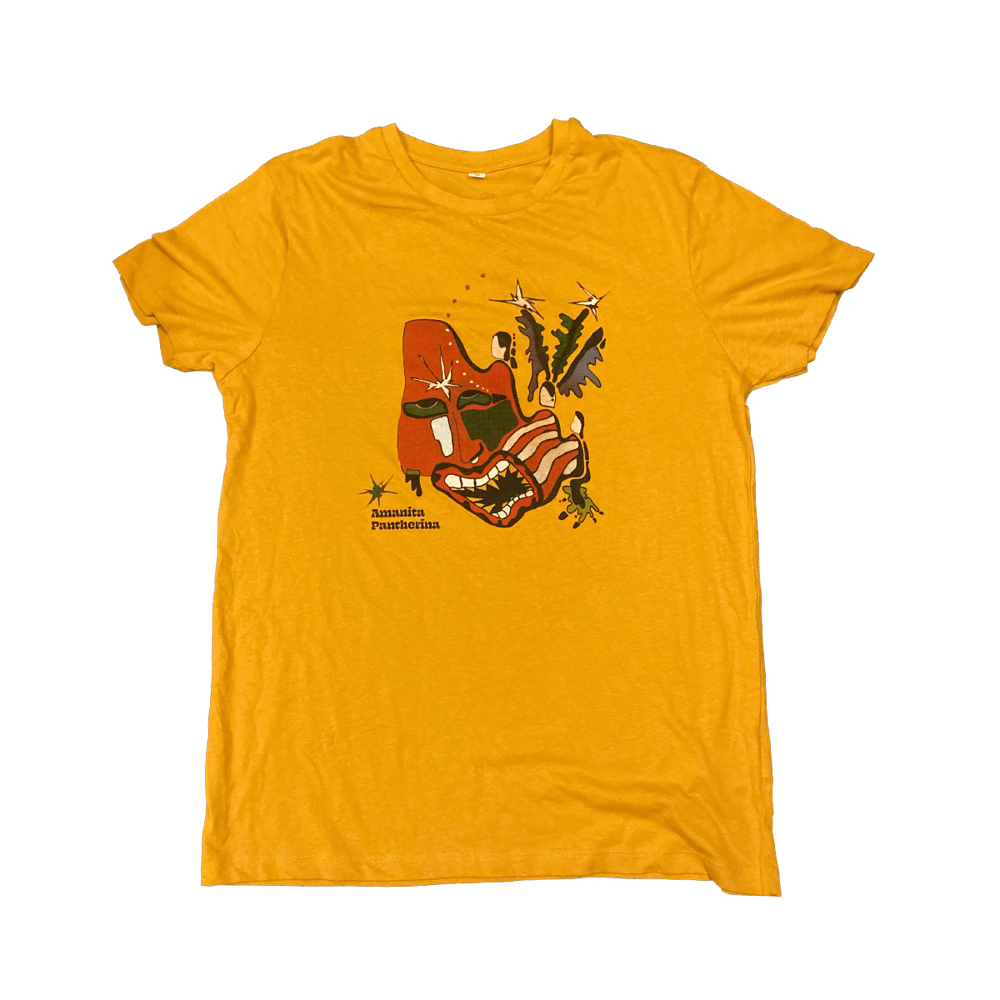 Buy Online Cabbage - Amanita Pantherina Screen Printed Mustard T-Shirt