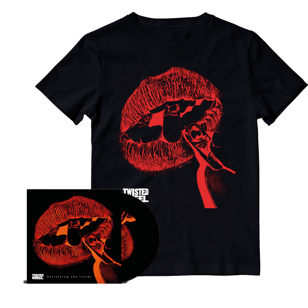 Buy Online Twisted Wheel - Satisfying The Ritual CD + Red Lips Black T-Shirt
