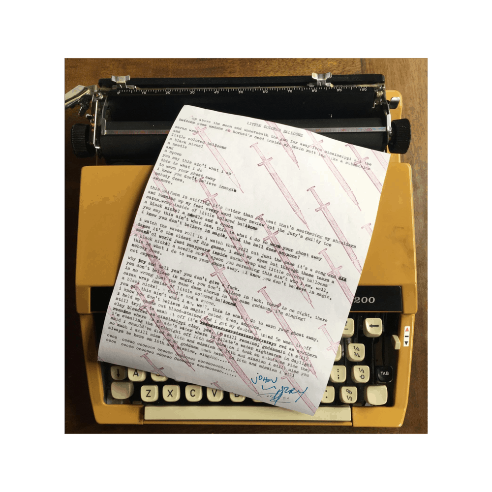 Buy Online John Murry - A4 Lyric Sheet (Signed + Numbered)