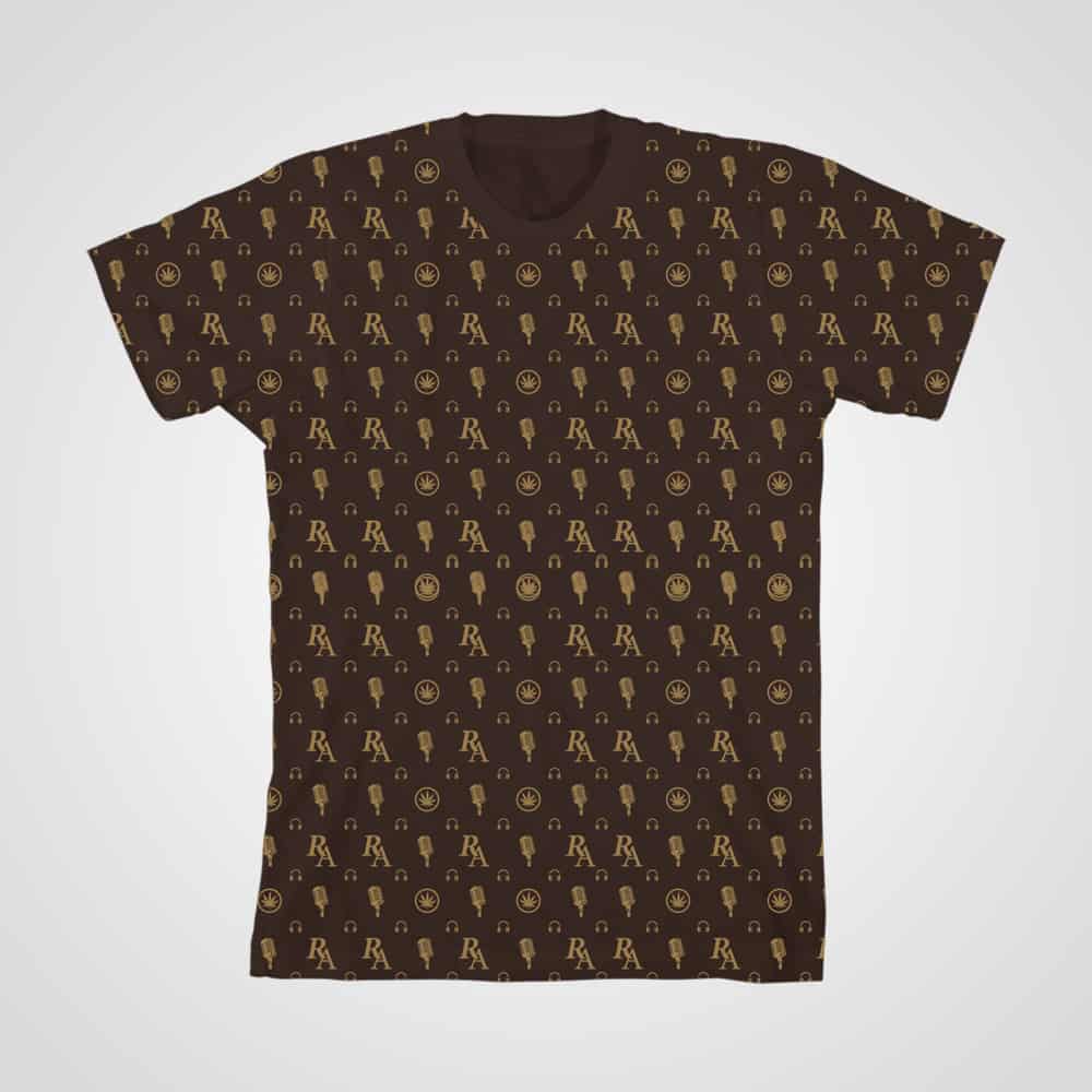 Buy Online Richard Ashcroft - RA All Over Pattern T-Shirt (Brown)