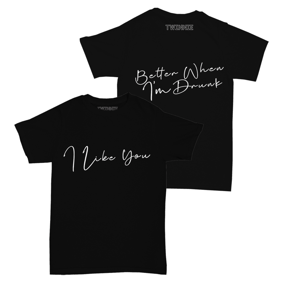 Buy Online Twinnie - I Like You Black Script T-Shirt