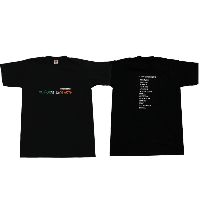 Buy Online Damien Dempsey - No Force On Earth UK Tour T-Shirt