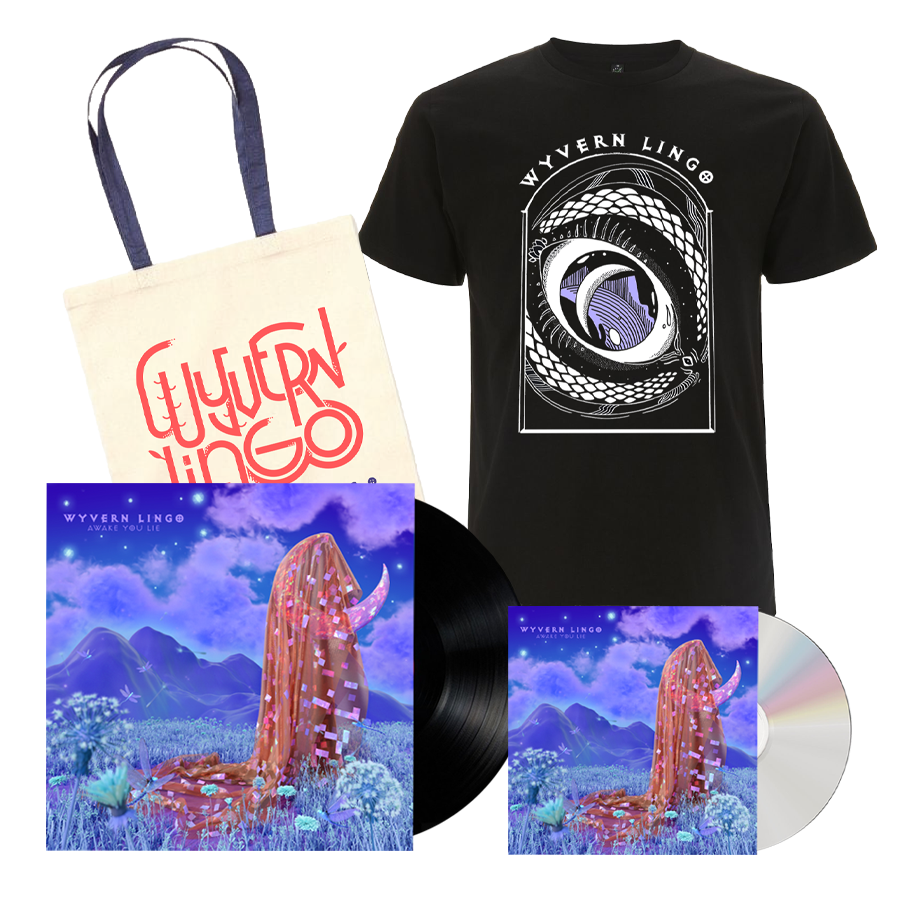 Buy Online Wyvern Lingo - Awake You Lie CD + Vinyl + T-Shirt + Tote Bag
