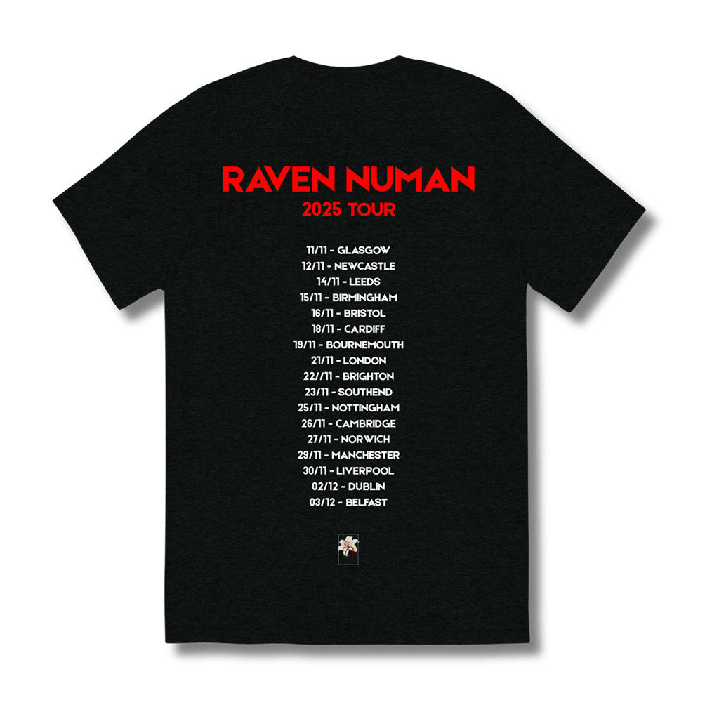 Raven Numan (Black) Tour T-Shirt | Gary Numan | Gary Numan