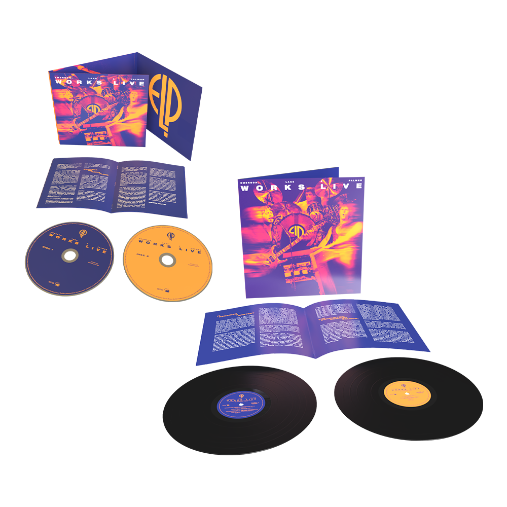Works Live 2LP Vinyl + 2CD | Emerson, Lake & Palmer | Townsend Music