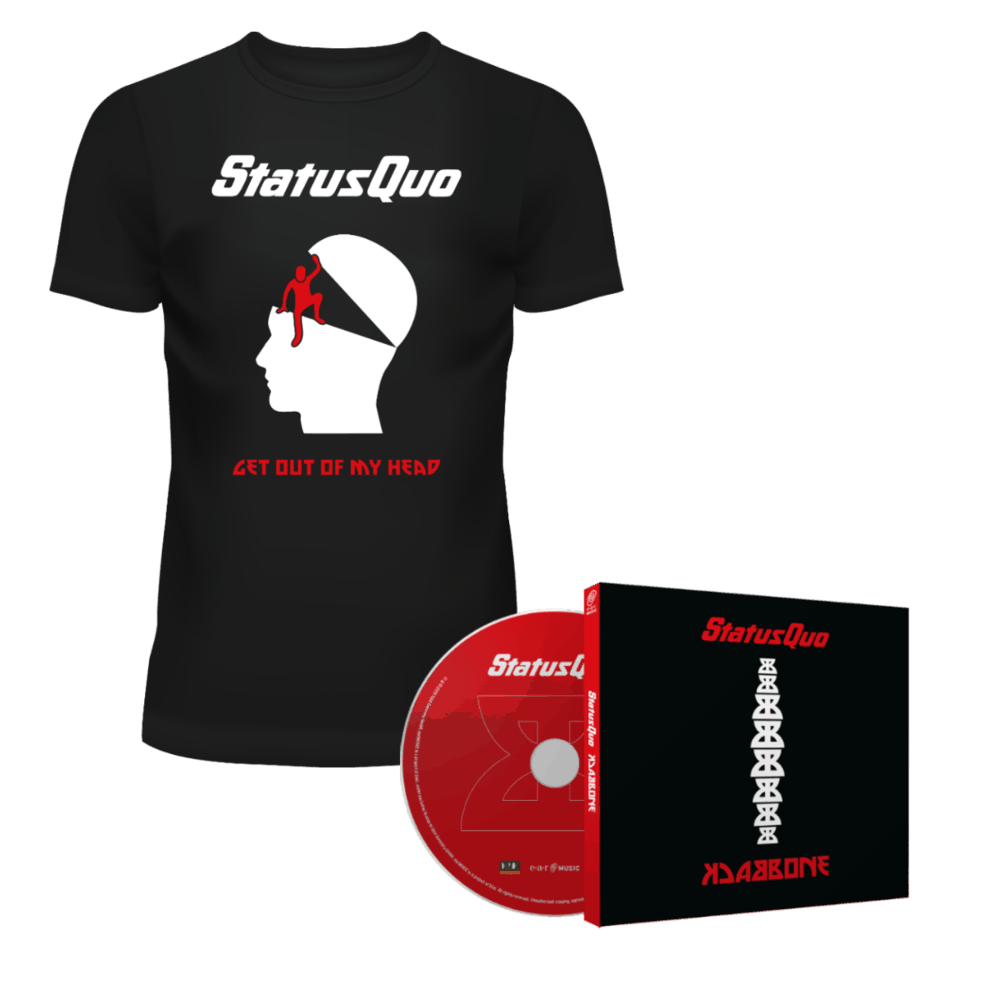 Buy Online Status Quo - Backbone Deluxe CD + Get Out Of My Head T-Shirt