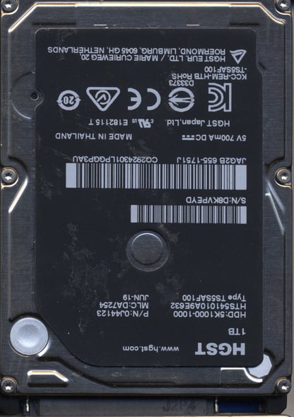 HITACHI 1TB HTS541010A9E632 0J44123 MLC DA7254 2200A9035001 DONOR DRIVE