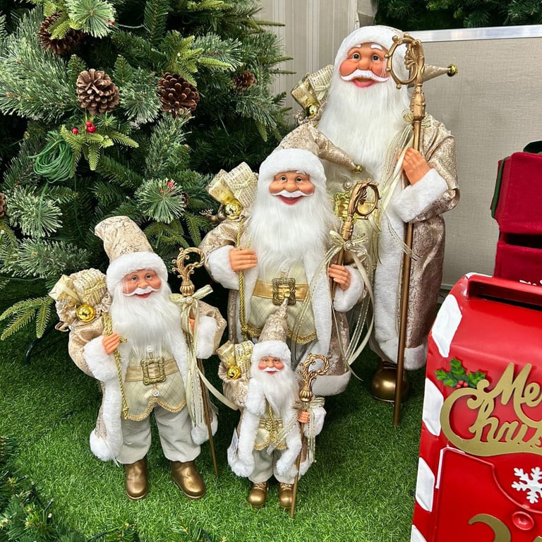 Papai Noel Gigante 110cm – Decoração Natalina + Brinde! - Branco