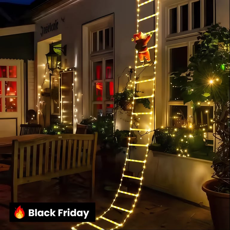 Papai Noel Encantado - Sobe & Desce Escada + Brinde - 3 metros