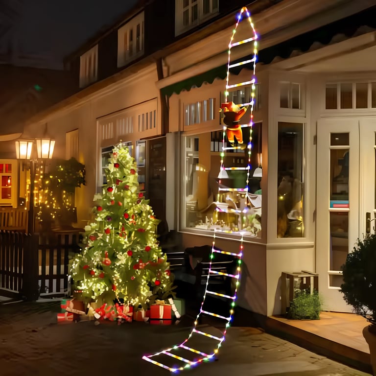 Papai Noel Encantado - Sobe & Desce Escada + Brinde - 2 metros