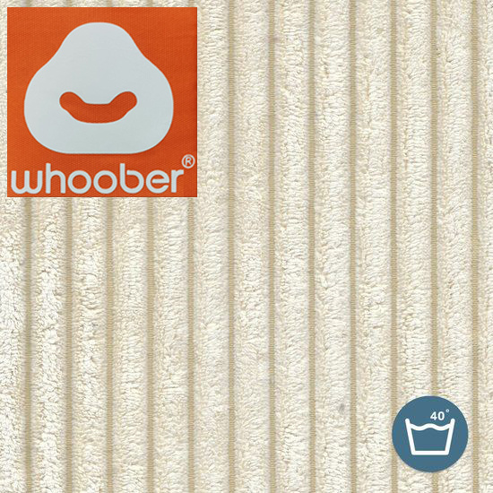 Whoober zitzak hoes “Ibiza” ribcord crème – Wasbaar – Zacht en comfortabel