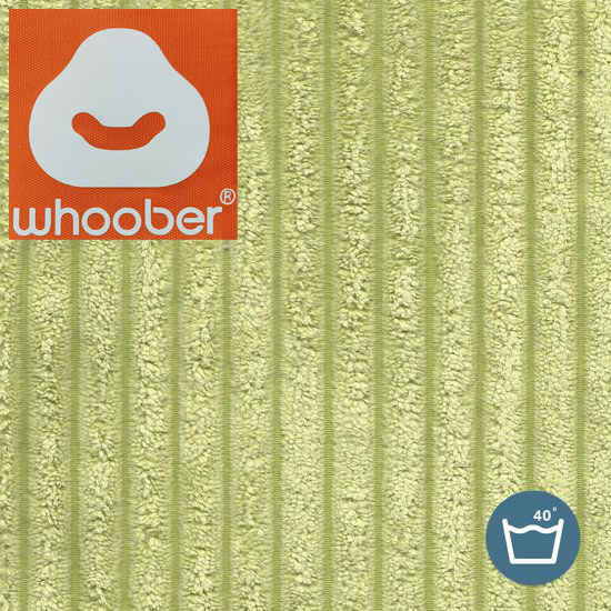Whoober zitzak hoes “Barça” ribcord pistache – Wasbaar – Zacht en comfortabel