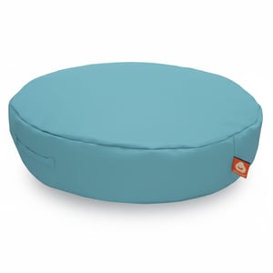 Whoober ronde zitzak "Ibiza" outdoor aqua blauw - Wasbaar - Geschikt voor buiten liggend als poef