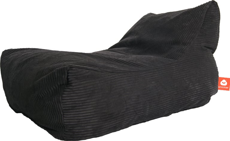 Bali Loungestoel Zitzak Antraciet Ribcord