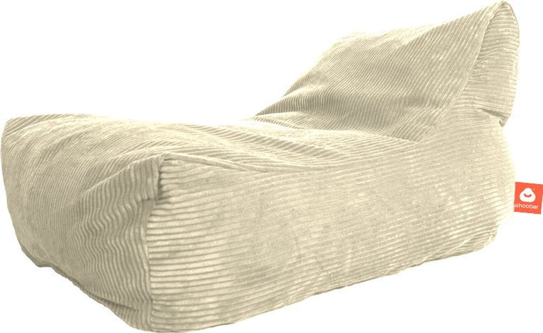 Bali Loungestoel Zitzak Crème Ribcord