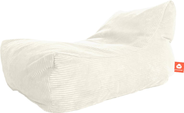 Bali Loungestoel Zitzak Wit Ribcord