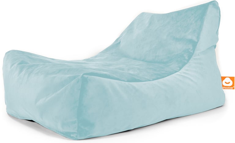 Bali Loungestoel Zitzak Aquablauw Fluweel