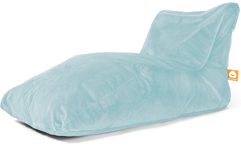 Bali-XL Lounge Zitzak Aquablauw Fluweel