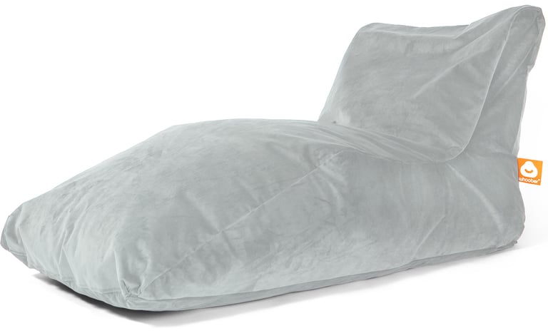 Bali-XL Lounge Zitzak Grijs Fluweel