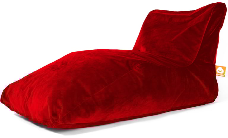 Bali-XL Lounge Zitzak Rood Fluweel