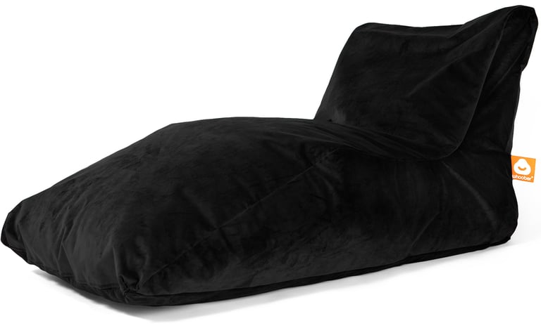 Bali-XL Lounge Zitzak Zwart Fluweel