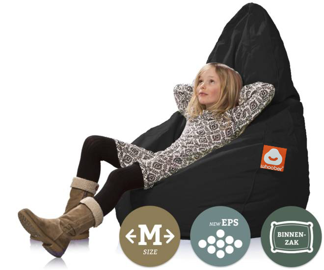 Barça Peervormige Zitzak Wit Ribcord - Afbeelding 4