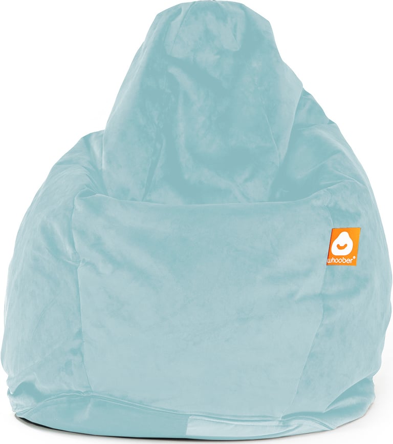 Barça Peervormige Zitzak Aquablauw Fluweel