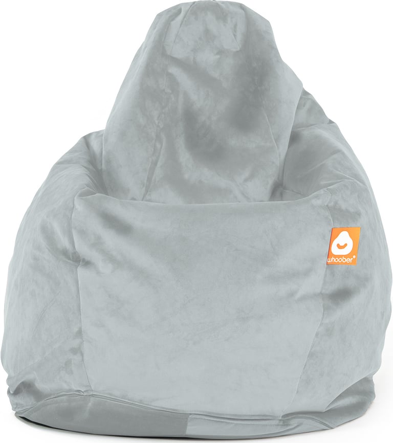 Barça Peervormige Zitzak Grijs Fluweel