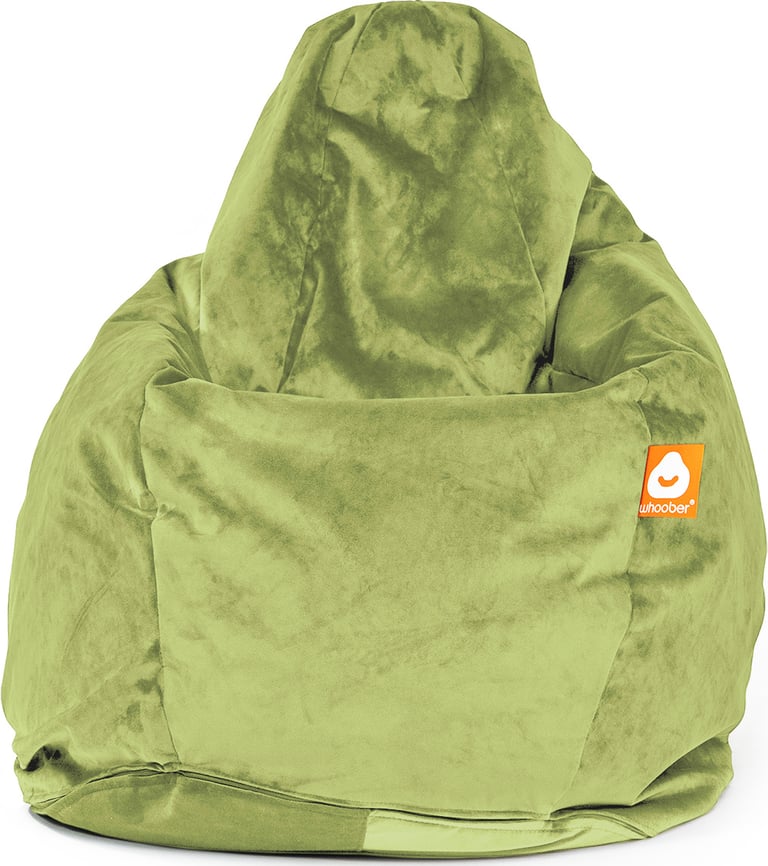 Barça Peervormige Zitzak Pistache Fluweel