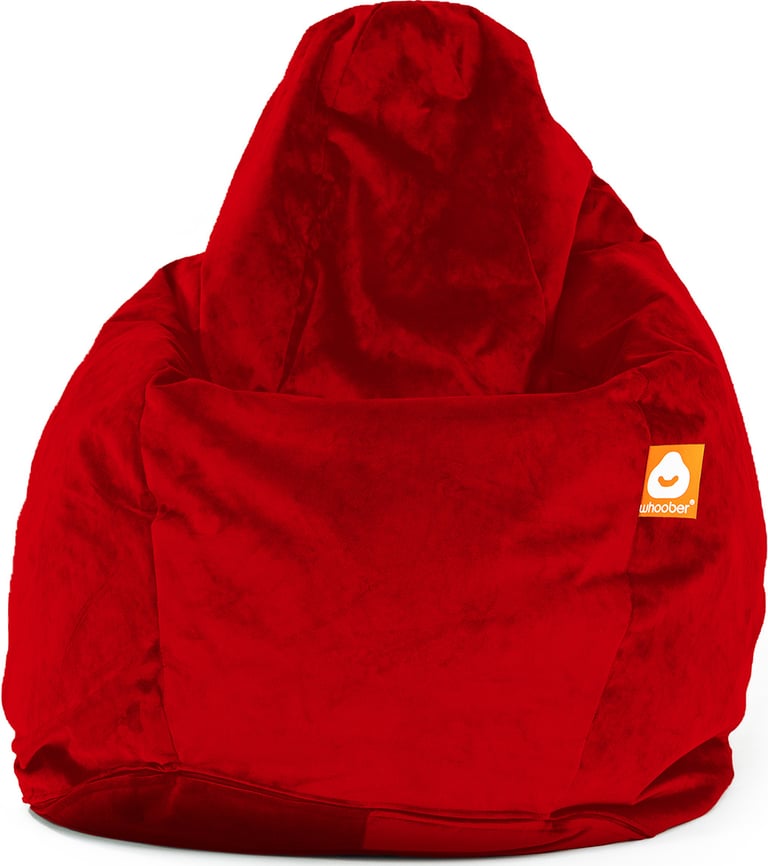 Barça Peervormige Zitzak Rood Fluweel