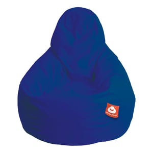 barca kobalt blauw peervormige zitzak outdoor whoober voorkant stoel