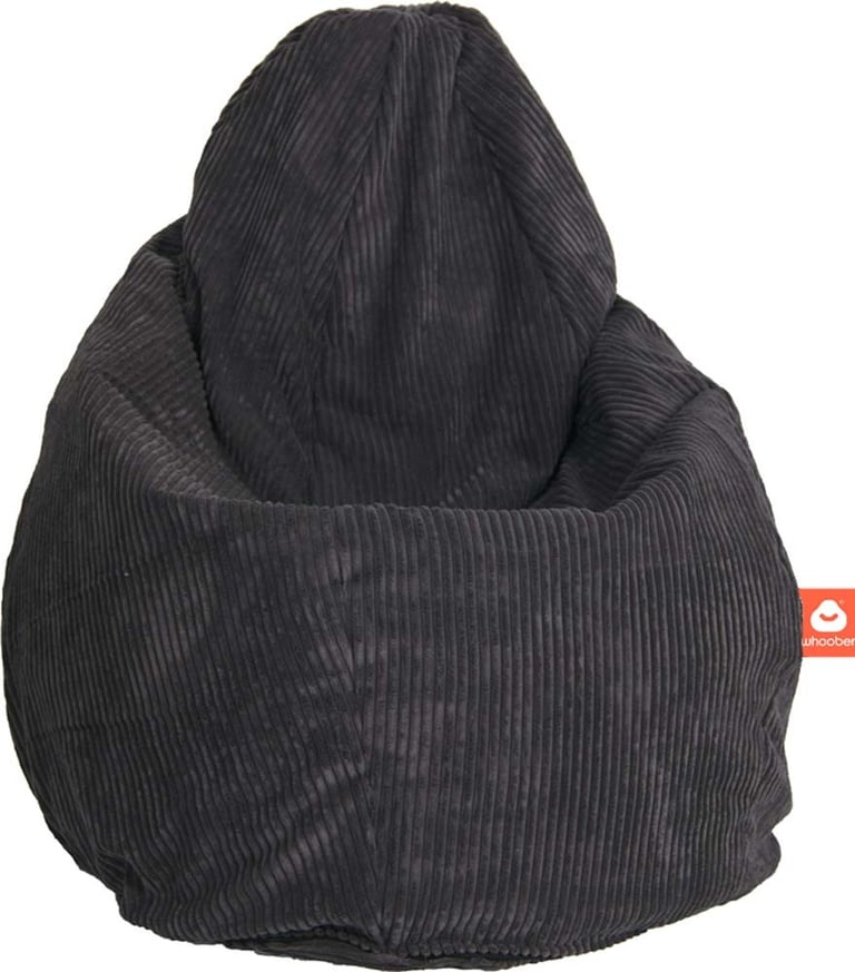 Barça Peervormige Zitzak Antraciet Ribcord