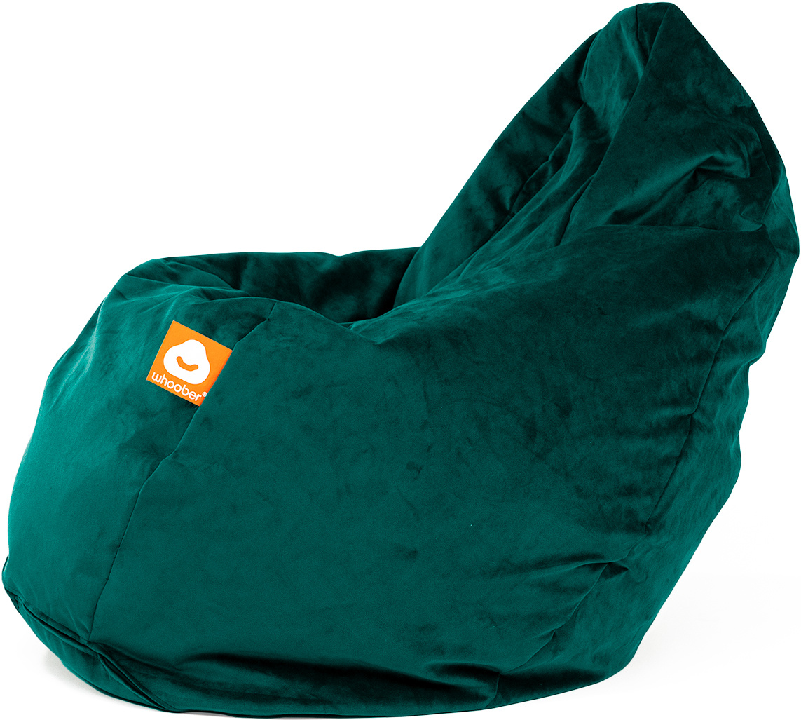 Barça Peervormige Zitzak Petrol Fluweel - Afbeelding 2