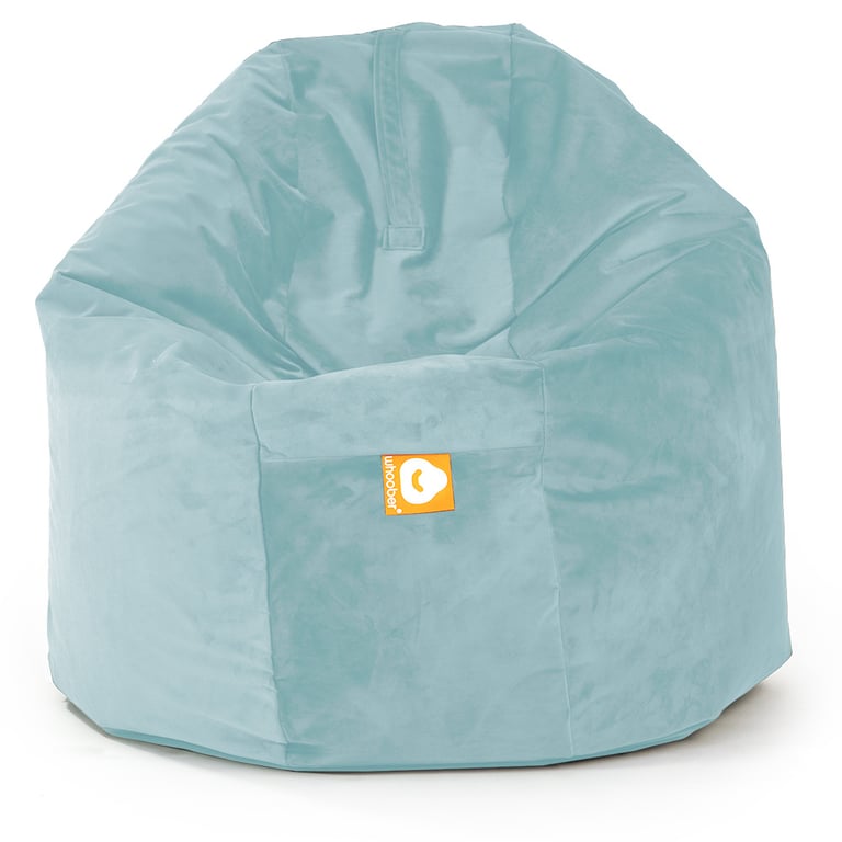 Ibiza-XL Ronde Zitzak Aquablauw Fluweel