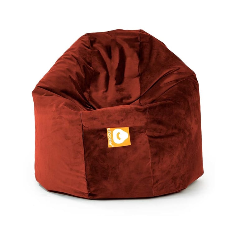 Ibiza Ronde Zitzak Bordeauxrood Fluweel