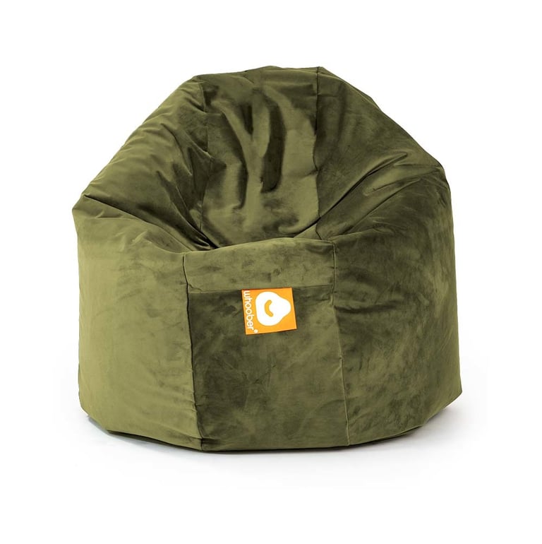 Ibiza Ronde Zitzak Khaki Fluweel