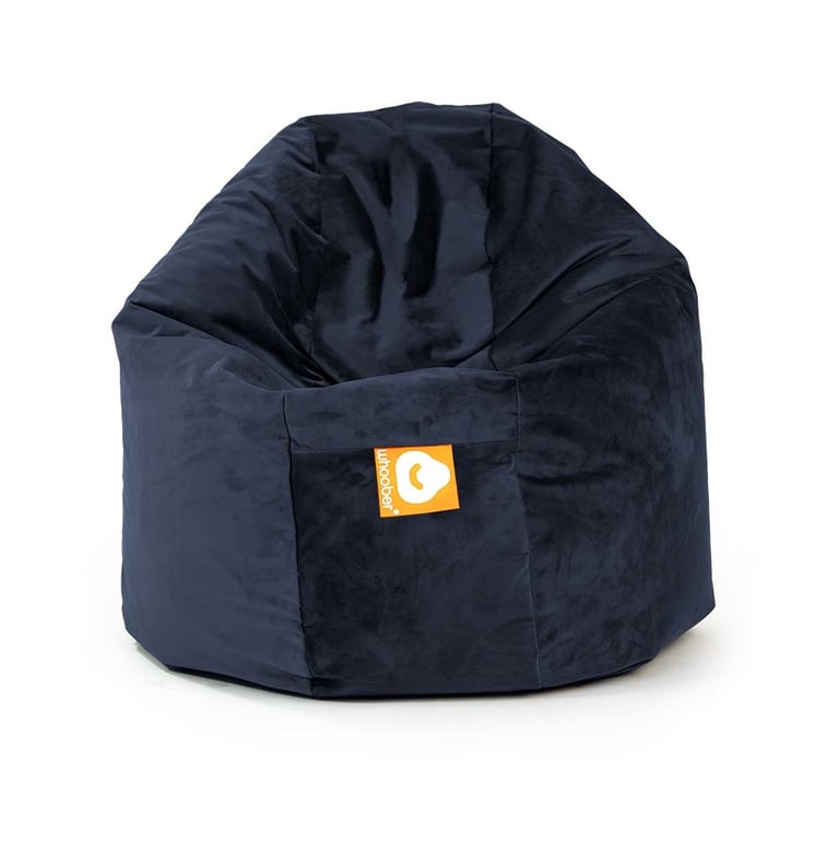 Ibiza Ronde Zitzak Marineblauw Fluweel