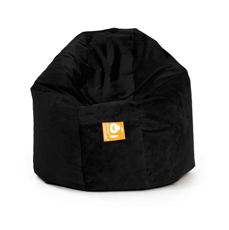 Ibiza Ronde Zitzak Zwart Fluweel