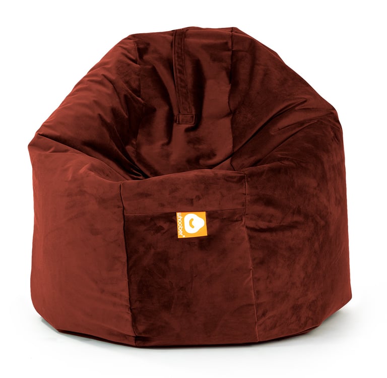 Ibiza-XL Ronde Zitzak Bordeauxrood Fluweel