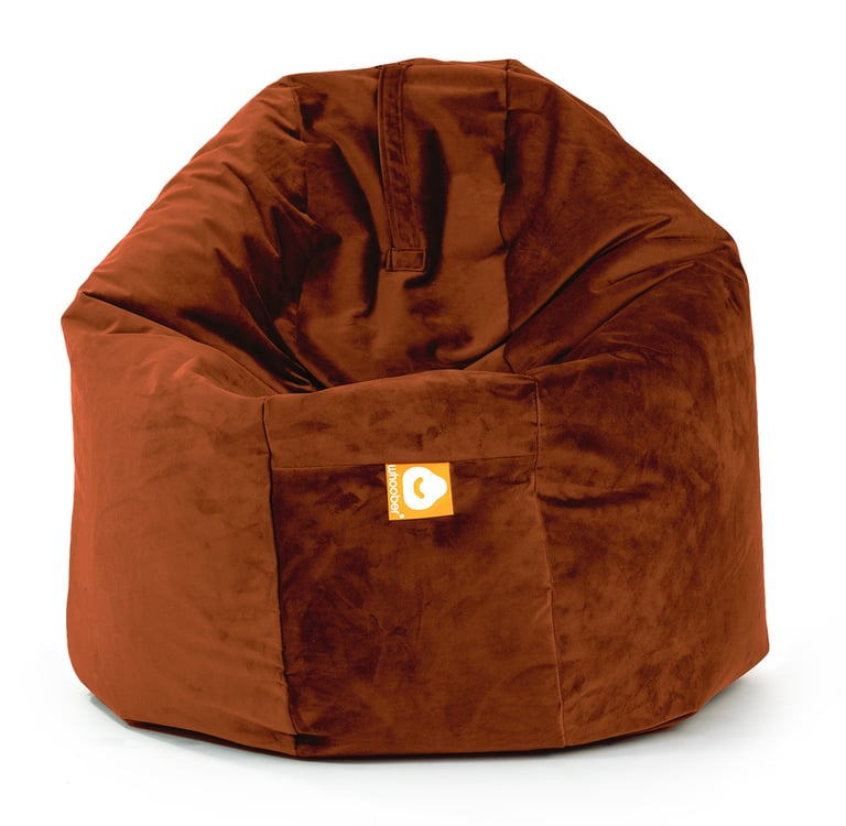 Ibiza-XL Ronde Zitzak Cognac Fluweel