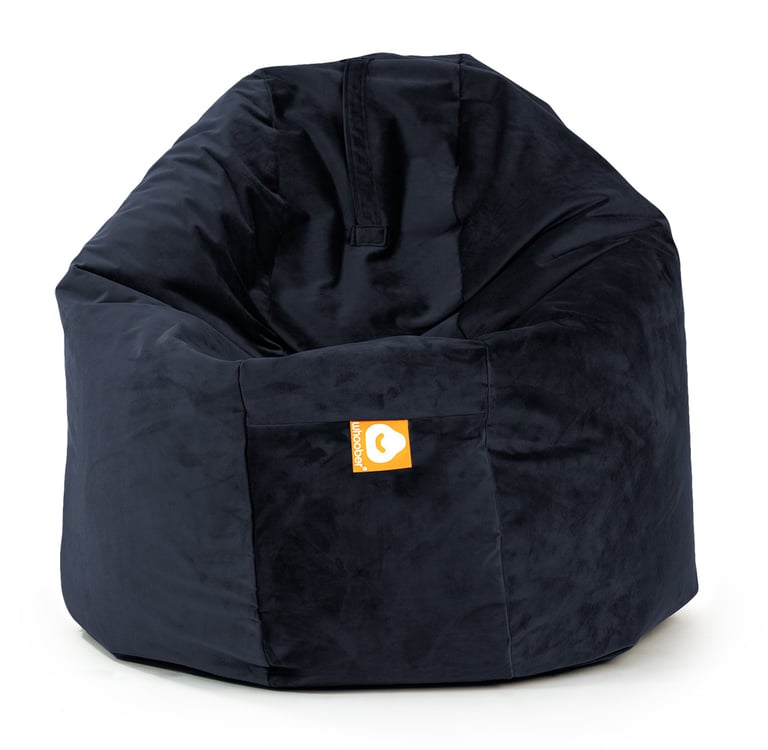 Ibiza-XL Ronde Zitzak Marineblauw Fluweel