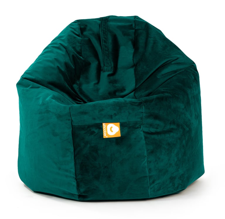 Ibiza-XL Ronde Zitzak Petrol Fluweel